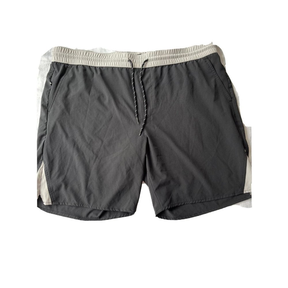 NWT Men's‎ Edgar + Ash Black Gray swimwear swim shorts Trunks suit size XXL 2xl